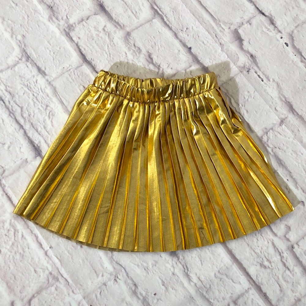 Gold Pleated Skirt Girls Disney size 3 NWOT